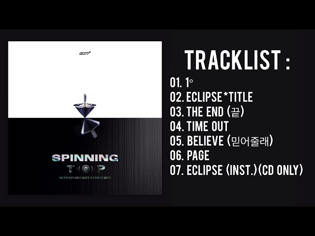 [Full Album] GOT7 - SPINNING TOP : BETWEEN SECURITY & INSECURITY | The 9th Mini Album — TRACKLIST