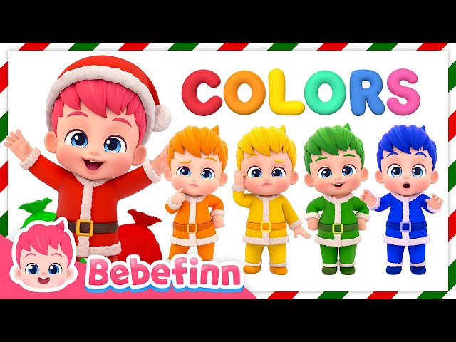 🎅 Which Color Is The Santa Hat? | Bebefinn's Colorful Christmas | Learn Colors 🎨