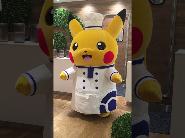 Pokemon Cafe DX Tokyo Japan Chef Pikachu Having Fun with Customer