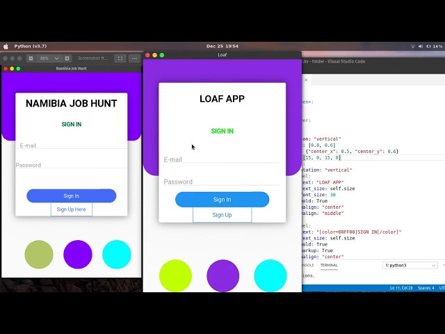 Kivy Login Screen With Animation Design