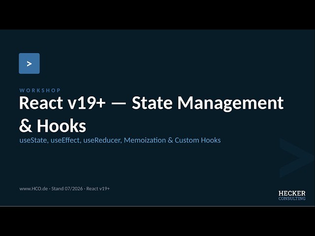 React v19 - State Management & Hooks