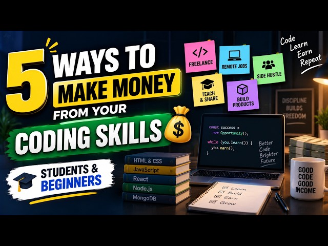 5 Ways to Make Money From Your Coding Skills 💰| Students & Beginners #Coding#Freelancing