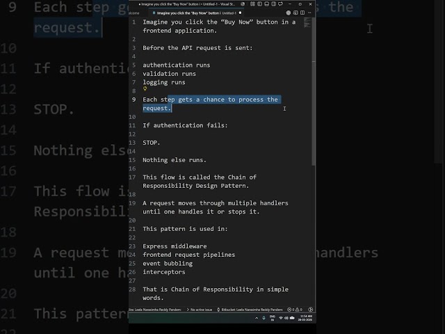 Chain of Responsibility in 30 Seconds | Design Patterns Simplified