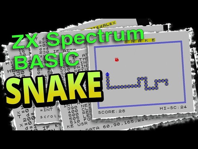 ZX Spectrum BASIC - SNAKE game - Type in #zxspectrum