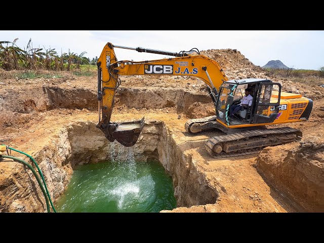 JCB 205 Excavator start New Well Digging to 27 ft good water flow | Jcb video | Excavator
