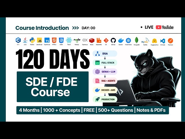 4-Month FDE Course: DSA + Full-Stack SDE + Gen AI+ DevOps Course | Introduction | Ep. 00