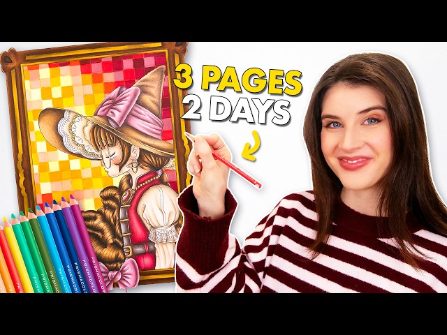 Let's Finish 3 UNFINISHED Coloring Pages in 2 DAYS...