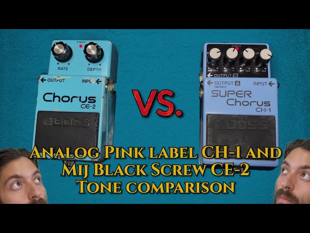 MIJ Boss CE-2 and Pink Label Analog CH-1 Tone Comparison | Q's Gear Comparisons ep.2