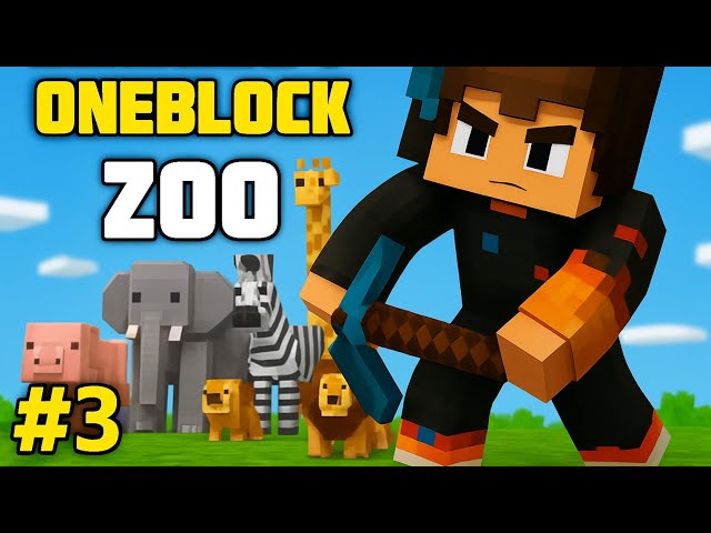 I MAKE 🔥ZOO 😀 IN MINECRAFT ONEBLOCK 