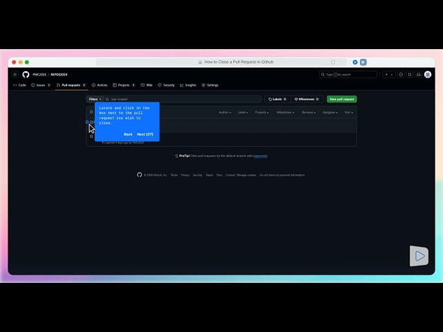How to Close a Pull Request in GitHub