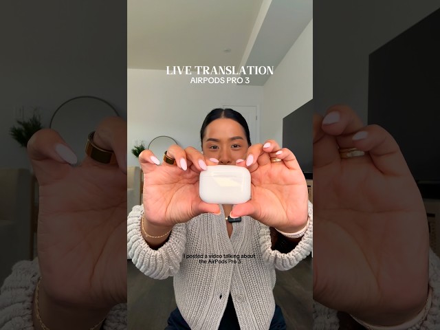 Testing the LIVE TRANSLATION on the AirPodsPro 3 👀#airpodspro3 #airpodslivetranslation
