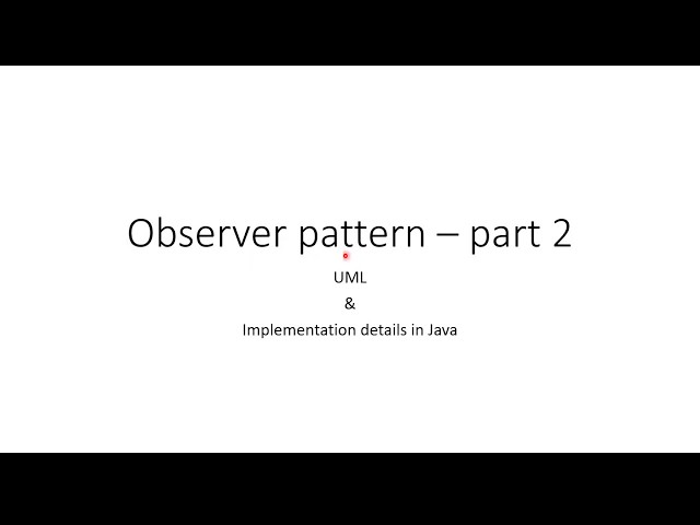 Observer pattern in Java - part 2