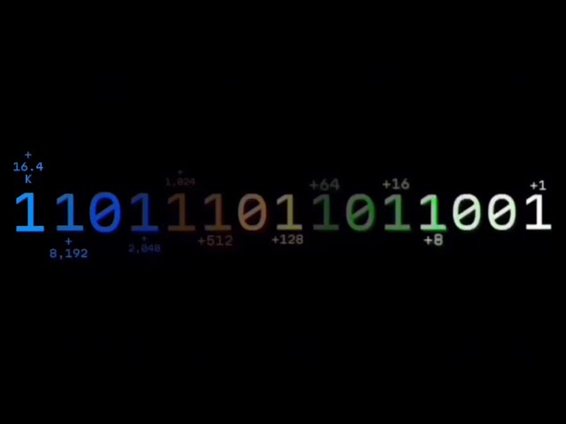 0 to 4.19 Million in Binary with Sound Effects & Animations