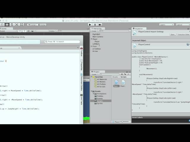 Unity 5 Coding Tutorial - 2d Movement