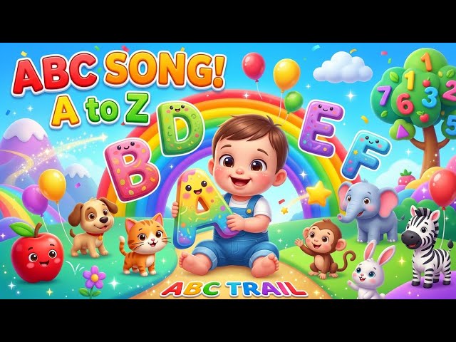 ABC Song for Kids 🎵 A to Z Alphabet Fun | Learn ABC Letters with Cute Animals | Nursery Rhymes