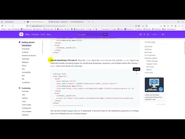 01 Bootstrap CDN Method