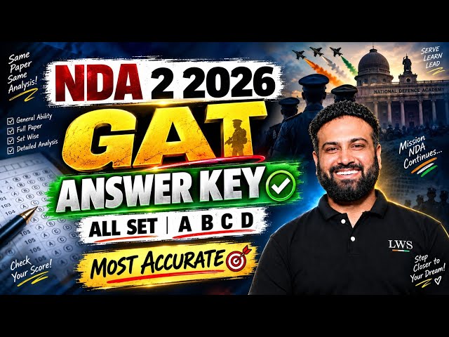 UPSC NDA 2 2026 GAT Answer Key 💯 All Sets- Most Accurate Answer- Complete Analysis! Learn With Sumit