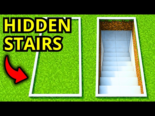 EASY 2 Wide Hidden Staircase in Minecraft Bedrock! | 26.4+ Tutorial