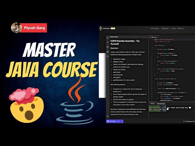 Java Full Course - 11 hours | 35 Hands-on Labs - @mehulmpt