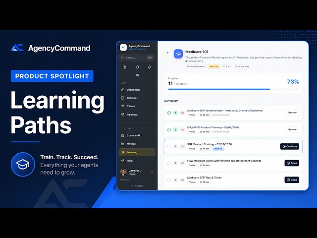 AgencyCommand Product Spotlight: Learning Paths for Agents
