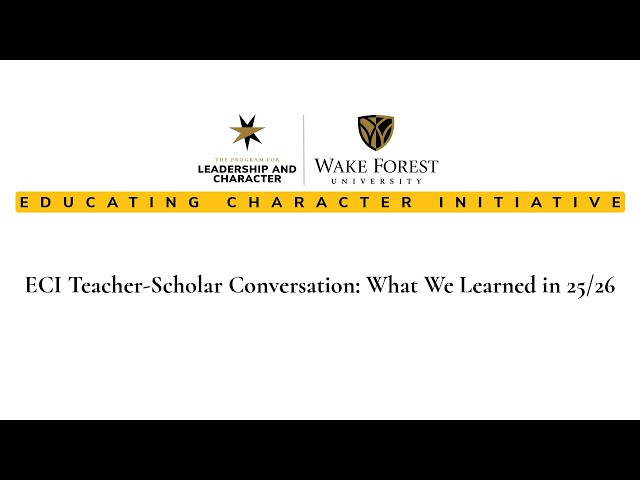 ECI Teacher-Scholar Conversation: What We Learned in 25/26