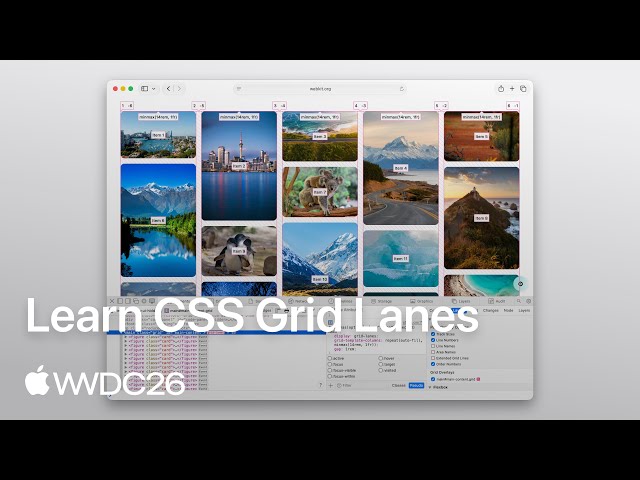 WWDC26: Learn CSS Grid Lanes | Apple