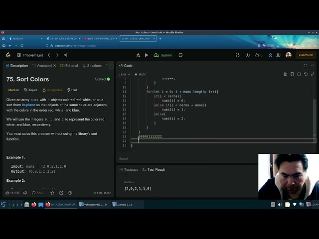 leetcode 75  sort colors (en español)