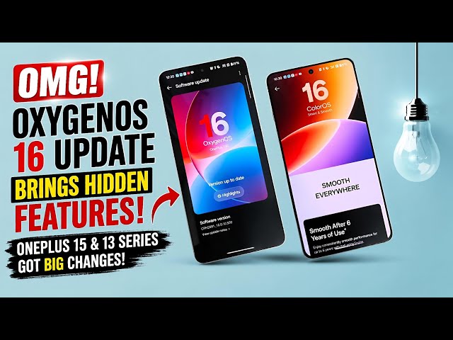 🔥 OMG! OxygenOS 16 Update Brings HIDDEN Features 😱 OnePlus 15 & 13 Series Got BIG Changes!