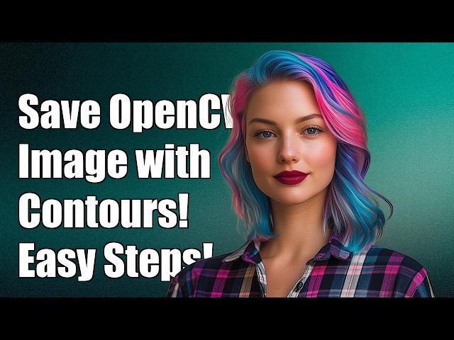How to save OpenCV image with contour