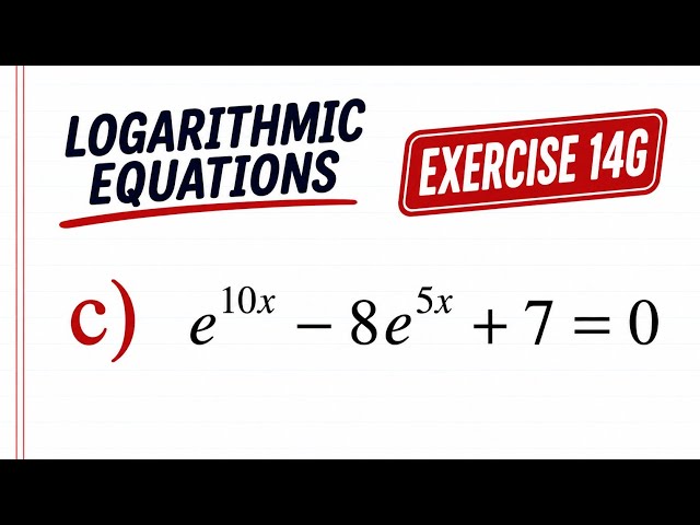 Exponential Equations- EX 14G Question 5c- A-Level Maths Pure 1 #alevelmaths 