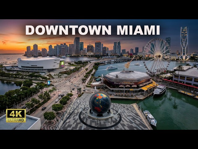 Downtown Miami Aerial Tour – Cinematic Skyline, Streets & City Life in 4K 🌆🚁