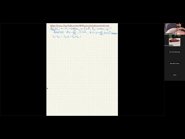 Angular Momentum and its conservation Examples