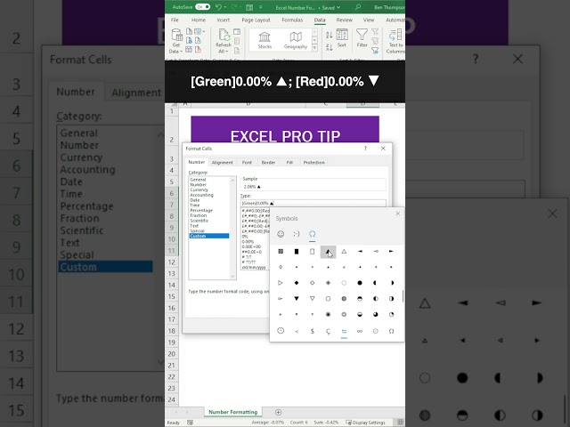 Excel Tips: Impress Your Boss with Custom Number Formatting for Stock Data! #shorts #excel #tutorial