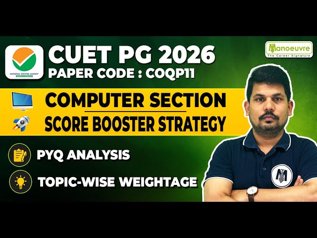 CUET PG (COQP11) 2026 : Computer Section | PYQ Analysis | Topic-Wise Weightage