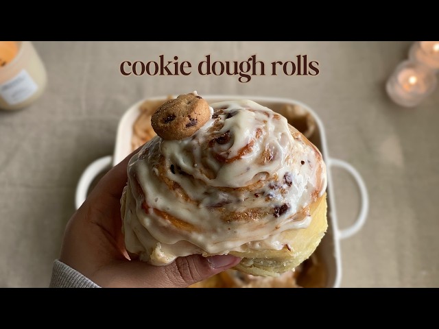 Chocolate Chip Cookie Dough Rolls ♡ Bake With Me