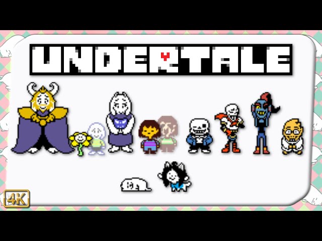 Undertale ⁴ᴷ Full Playthrough 100% (All Routes, All Dog Shrines, Special Credits dodged)