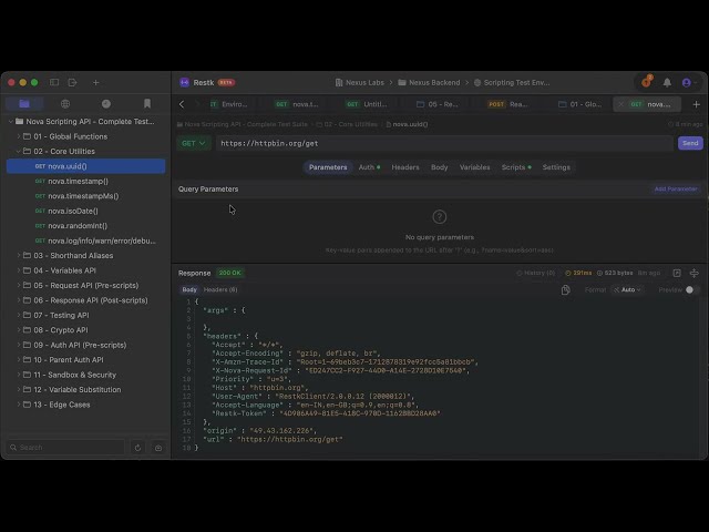Pre & Post Request Scripts at Collection & Folder Level | RESTk API Client