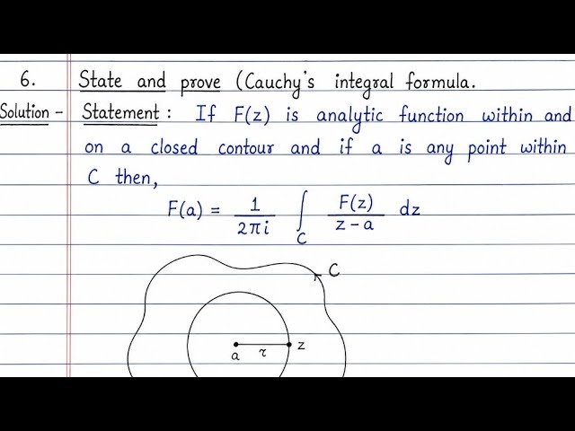 Cauchy's Integral Formula | Complex Analysis | Handwritten Notes | MSc Maths | Easiest Explanation
