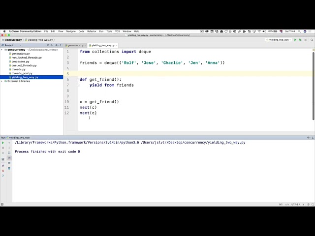 161  Yielding from another iterator in Python