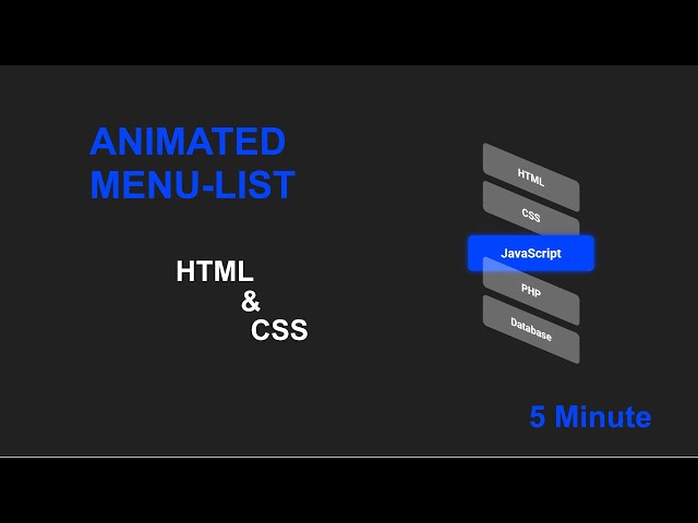 Modern Animated Menu UI | HTML & CSS Tutorial (Beginner Friendly) | Glow Devcode.