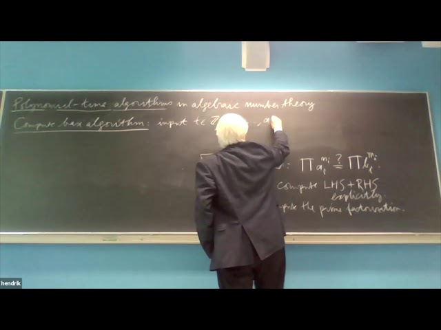 Algorithms in algebraic number theory - Hendrik Lenstra