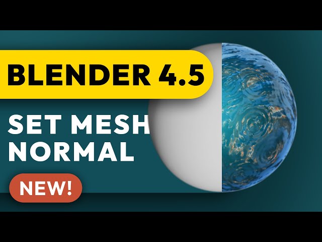 Blender 4.5 | New “Set Mesh Normal” Node Tutorial!