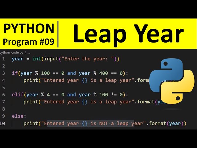 Python Program #9 - Check Leap Year in Python
