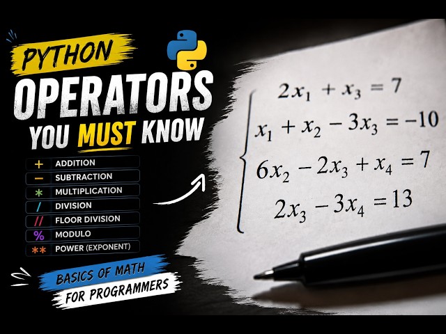 Basic math operators for every beginner programmer.