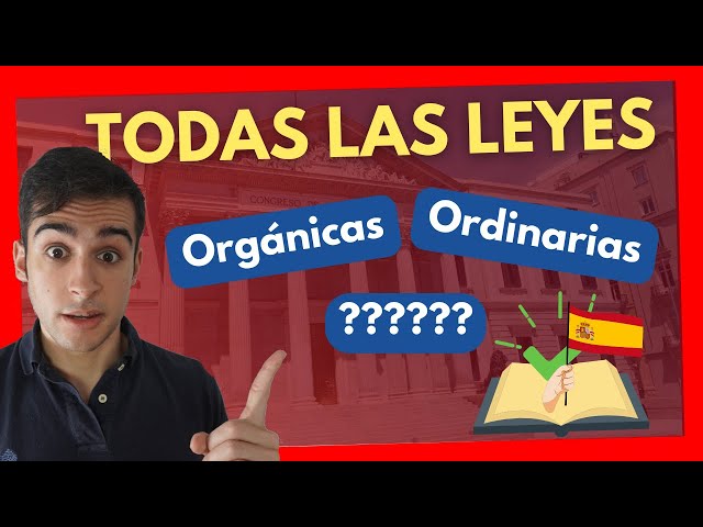 🔝 TYPES OF LAWS in Spain: EVERYTHING explained with EXAMPLES and valid for Opposition Candidates.