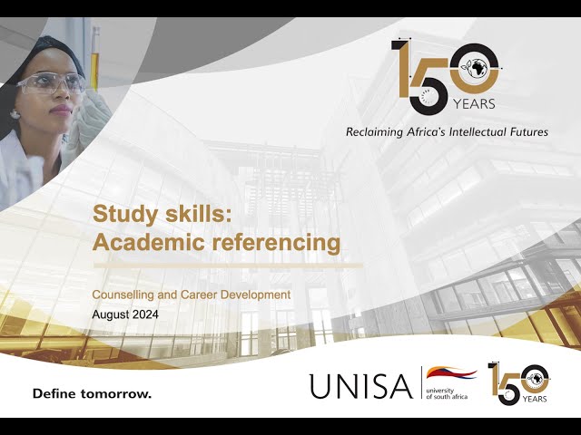 Study skills: Academic referencing
