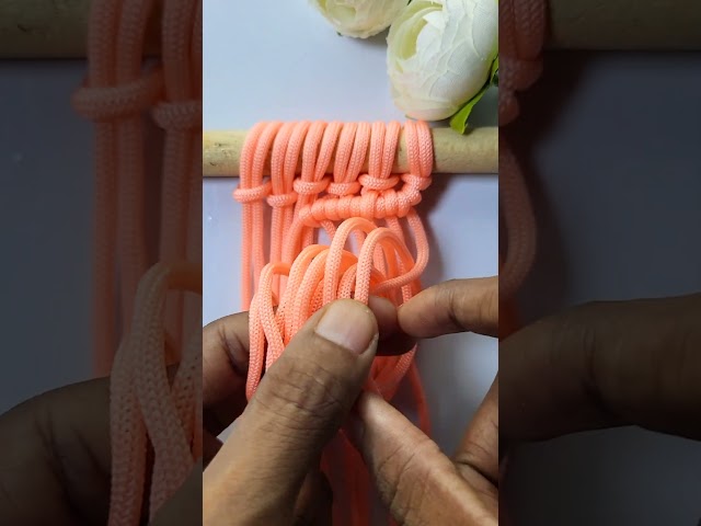 Easy & Beautiful Macramé Design | DIY Tutorial 🌸  #macrametutorial #Macrame #macramepatterns #shorts