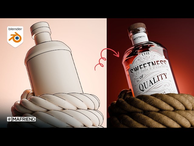 Bottle Product CGI in Blender 4.2. Full Step-By-Step Beginner Tutorial