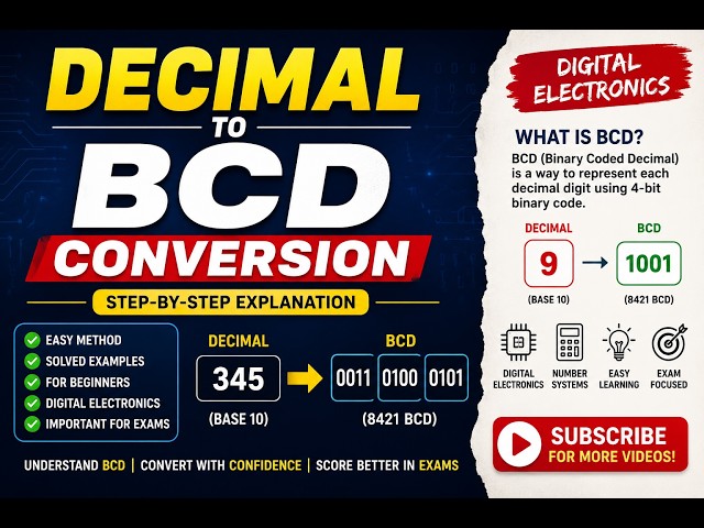 Decimal to BCD Conversion in Hindi