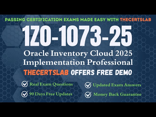 1Z0-1073-25 PDF Questions | Oracle Inventory Cloud 2025 Implementation Professional Exam